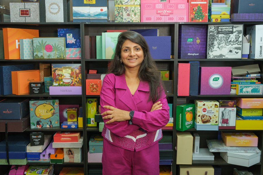 Boxsmith founder with brand boxes